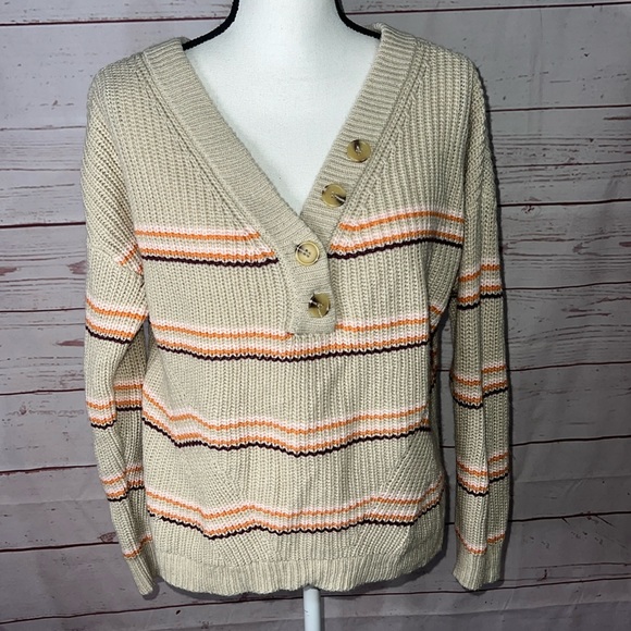 Maurice’s crop striped sweater women’s XL - preppy - cottagecore -nerd aesthetic - Picture 1 of 7
